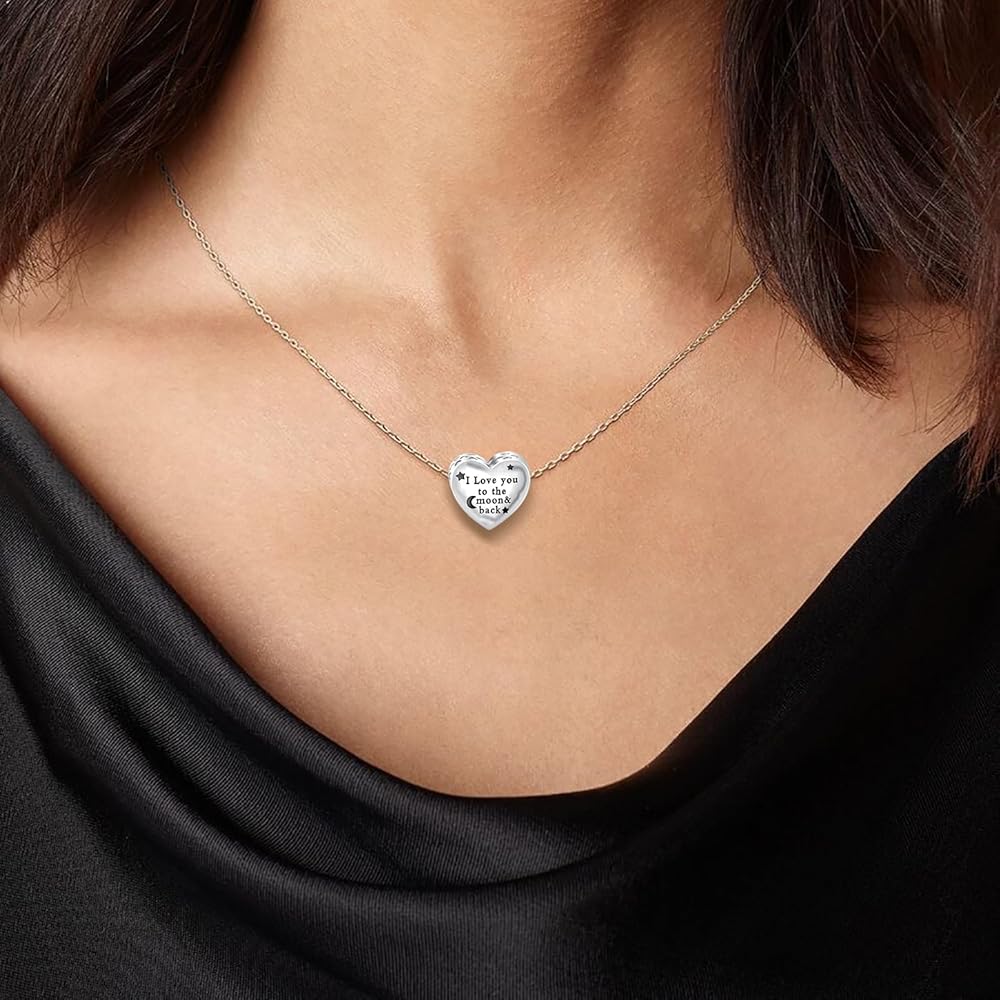 Amazon.com: QeenseKc Moon Star Heart Charm I Love You to the